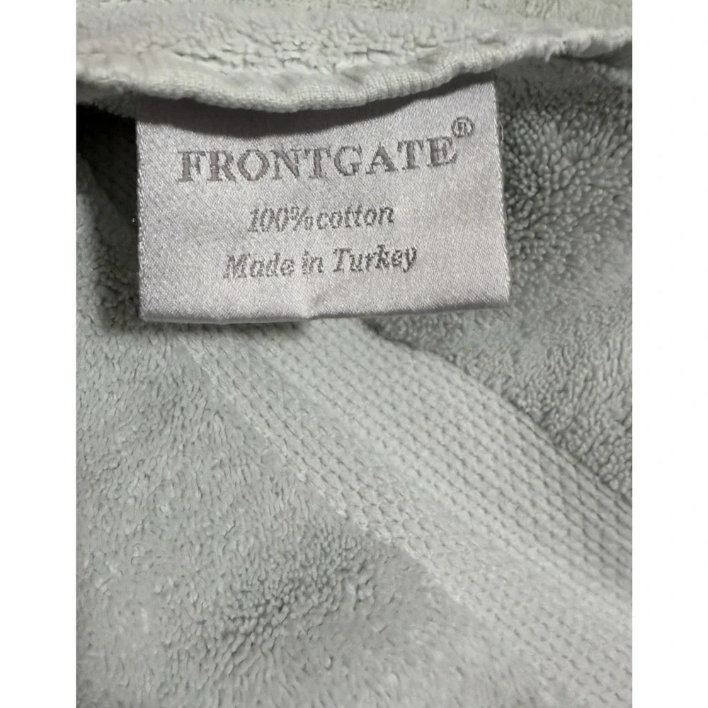 FRONTGATE Resort Collection Turkish Oversized Bath Towel Light Green Monogrammed